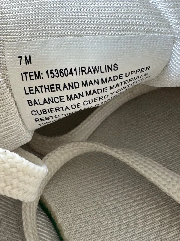 Vintage 90s Tretorn Rawlings Green and White Suede Leather Sneakers Size 7 - Image 7
