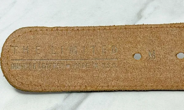 Vintage The Limited Stretch Belt Leather Trim Gold Hardware Medium (M) ✨ - Image 6