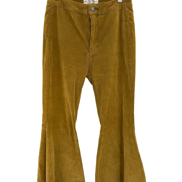 Free People Just Float‎ On Corduroy Flare Pants Mustard Yellow Size 27 - Image 4