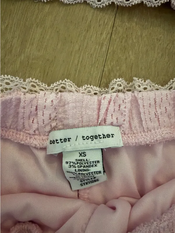 Pink Ruffled Lounge Set Size XS - Image 2