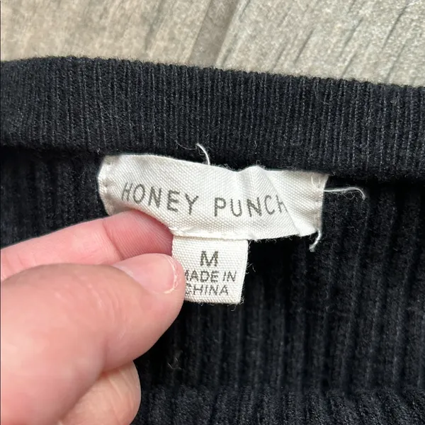 Honey Punch Black Ribbed Knitwear - Image 2