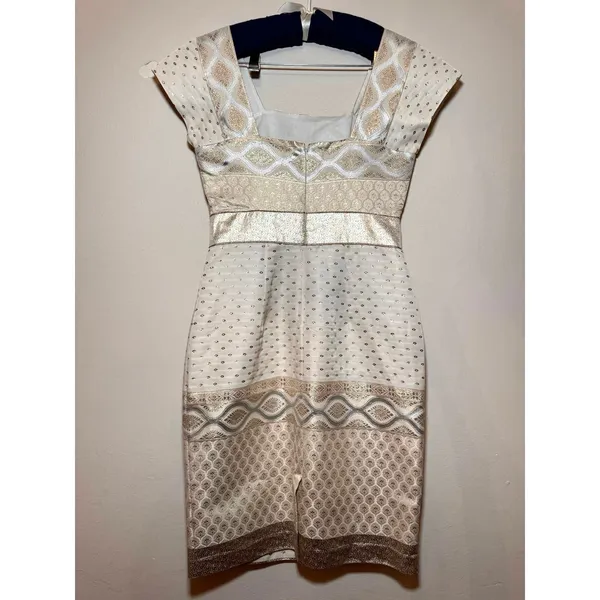 Marchesa Voyage Arabian Stars Align Ivory Sheath Formal Dress Women’s 4 - Image 5