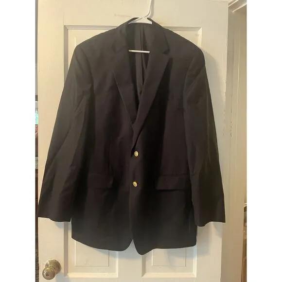 Lauren Ralph Lauren Men's Navy Wool Suit Coat Blazer Jacket 42L‎ - Image 2