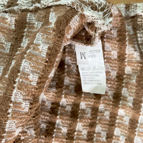 Source Unknown New Tan Brown Soft Knit 3/4 Sleeve Sweater Top M - Image 5
