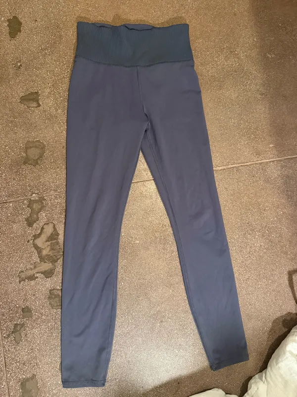 Vuori Ribbed Studio Leggings Grey - Image 2