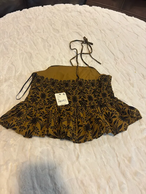 NWT Free People Dandelion Floral Halter Top Size M. - Image 7