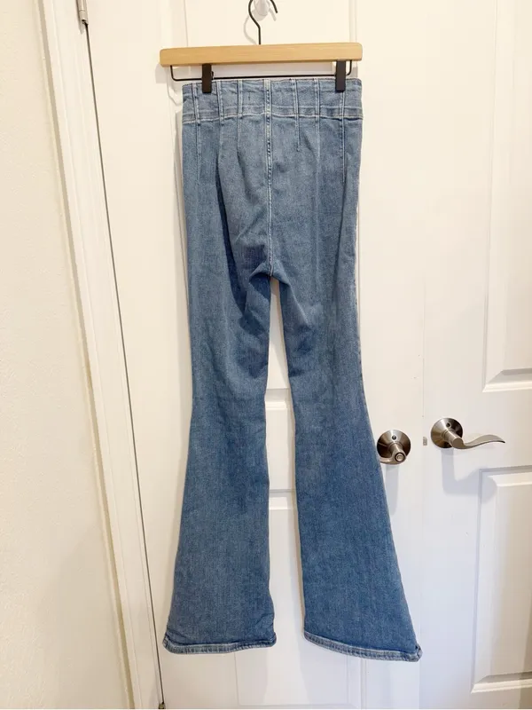 FREE PEOPLE WE THE FREE Jayde Flare Jeans High Waist size 26 - Image 5