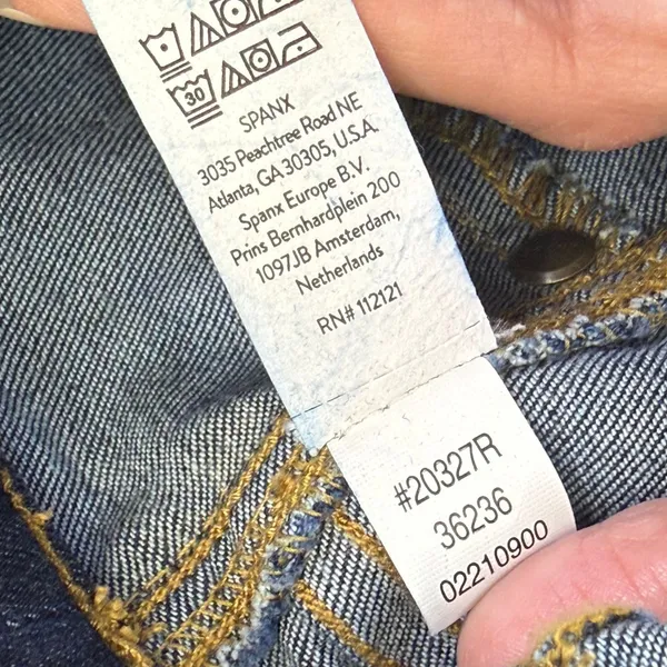 Spanx Womens Flare Jeans Dark Wash Blue Pull On Stretch Denim Size‎ Large L/G - Image 10