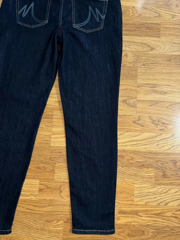Maurices Jeans Women's Size 12 Regular Dark Wash Skinny Taper Leg Embroidered - Image 16