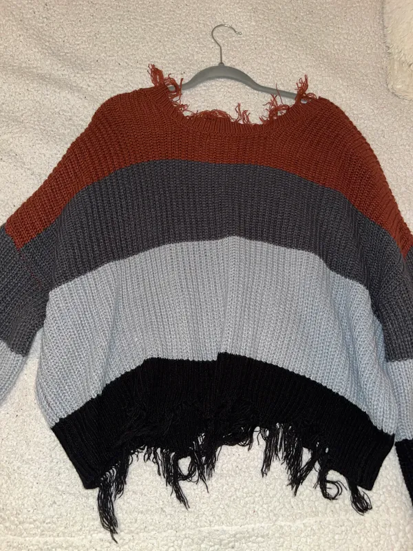 Rue 21 Distressed Fringe Sweater - Image 6