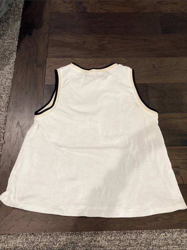 THML White Sleeveless Knit Top Sz M - Image 6