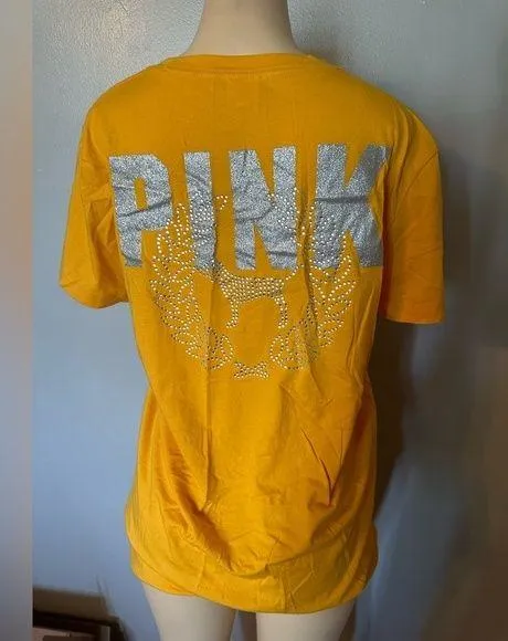 PINK bling shirt Size M - Image 2