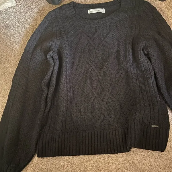 Abercrombie cable knit‎ sweater L - Image 9