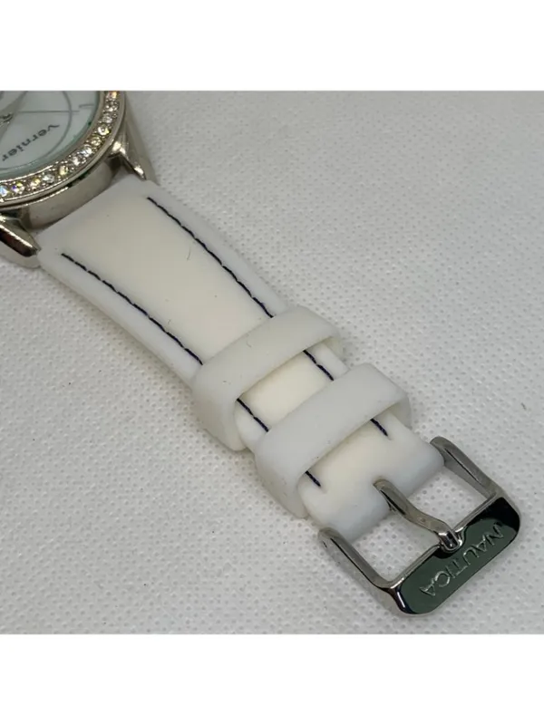 Vernier watch silver tone rhinestones 40mm quartz Roman mop dial running - Image 4
