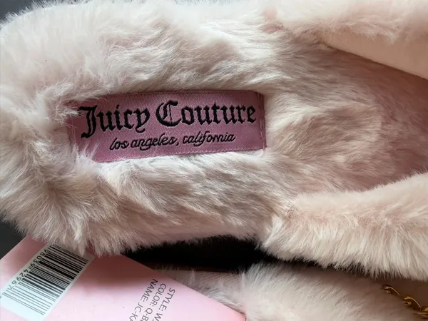 Juicy Couture NEW Women’s Kaelith Blush Faux Fur Slipper Size L (9-10) - Image 8