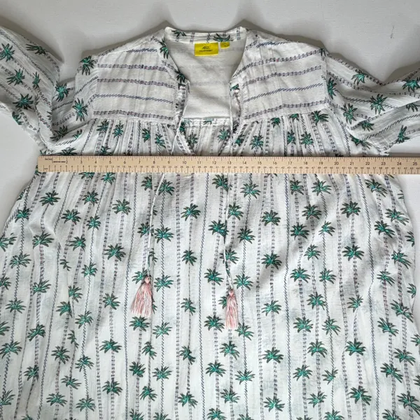 Roller Rabbit‎ Palm Tree Print Tassel Tunic Small Cover Up Sheer Beachy Resort - Image 10