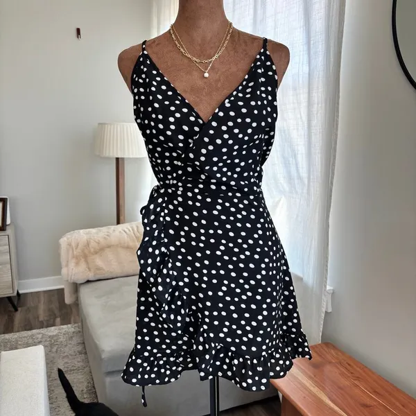 Princess Polly Her Jewel Polka Dot Mini Wrap Dress 6 Homecoming Hoco Rush Party - Image 10