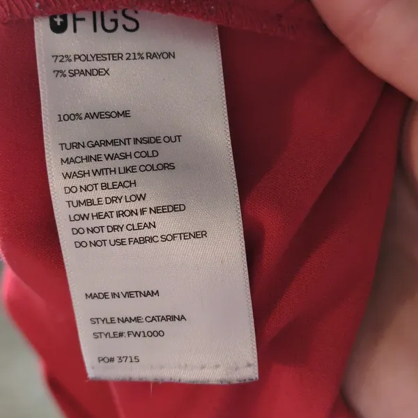 Figs Pop Red Limited Edition Catarina Scrub Top Size Large - Image 4