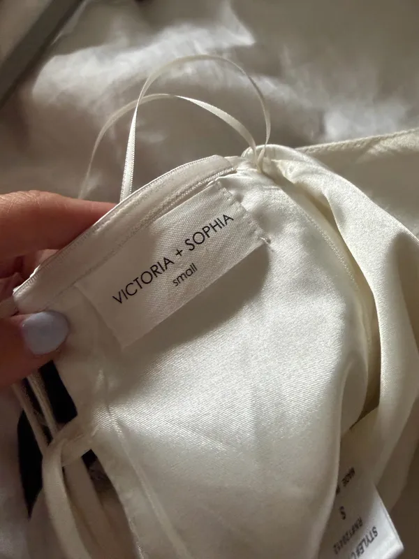 Victoria + Sophia Silk Halter Top - Image 3