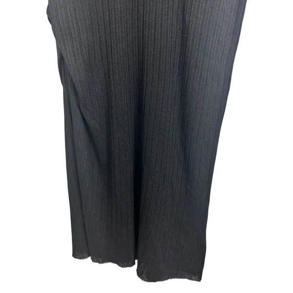 Zara Hooded Sleeveless Midi Dress Black Side Slit Sheer Size M/L NWT - Image 5