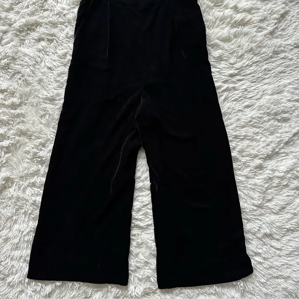 Jcrew Cropped Velvet Jumpsuit Black Size 6 - Image 7