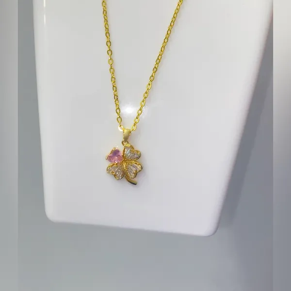 Four-Leaf Clover Pendant Necklace - Image 2