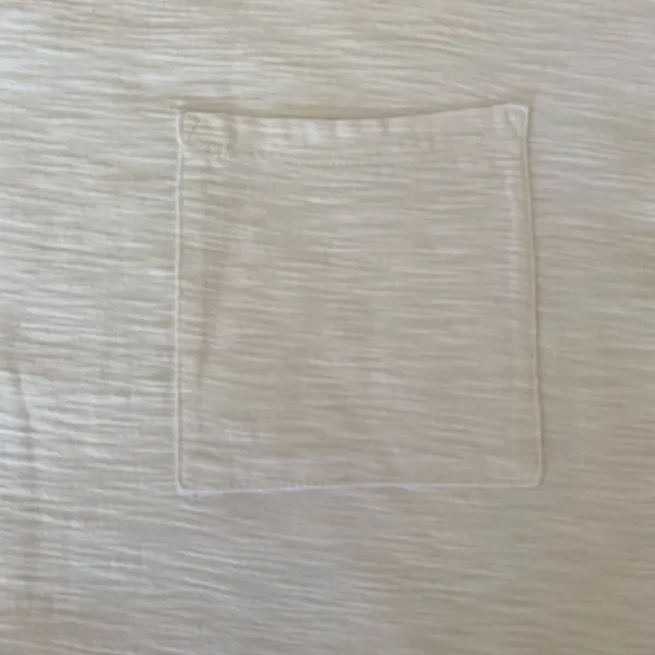 Merona Casual White T-Shirt with Pocket size M - Image 3