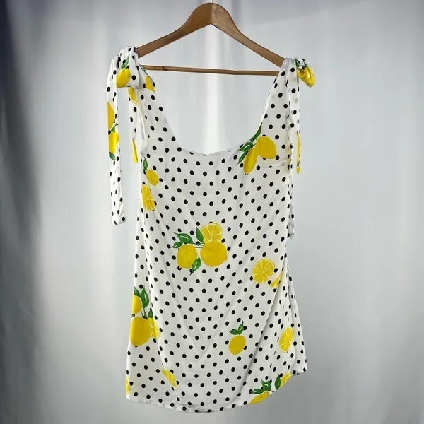 Lovers + Friends Jen Mini Dress in Polka Dot Lemon Size Extra‎ Small - Image 2