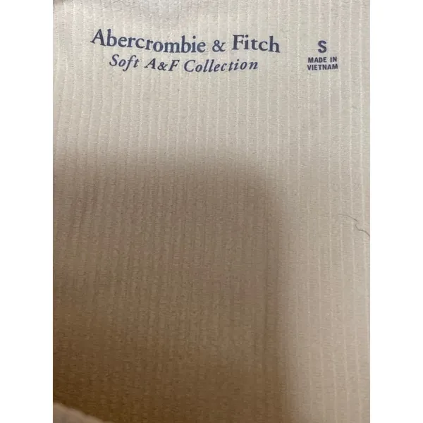 NEW Abercrombie & Fitch Cream Sleeveless Zip Knit Thong Tank Bodysuit Top Size S - Image 5