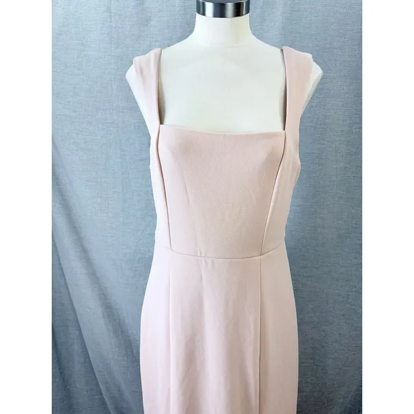 Show Me Your MuMu Blush Paris Gown Square Neck Slip Bridesmaid Prom‎ Dress XL - Image 4