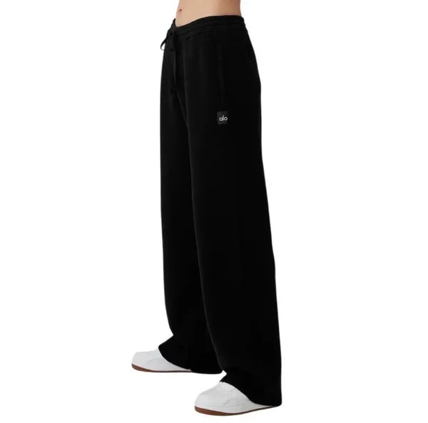 Alo Yoga Scholar Straight Leg Sweatpant Black L - Image 2