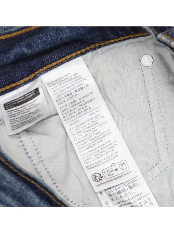 Levi's Womens Wedgie Button Fly Straight Jeans Indigo Here We Go Blue 26x28 - Image 4