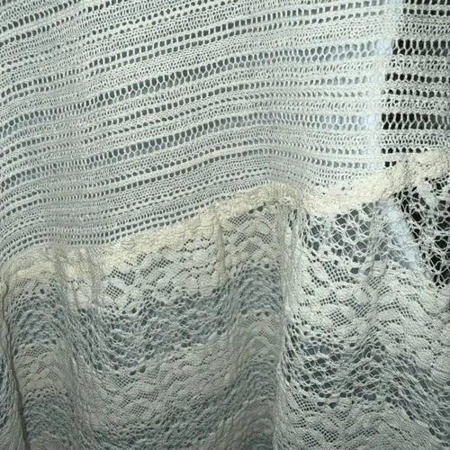 FREE PEOPLE‎ Gorgeous Ivory Crochet Lace Asymmetrical Top EUC Size XS - Image 7