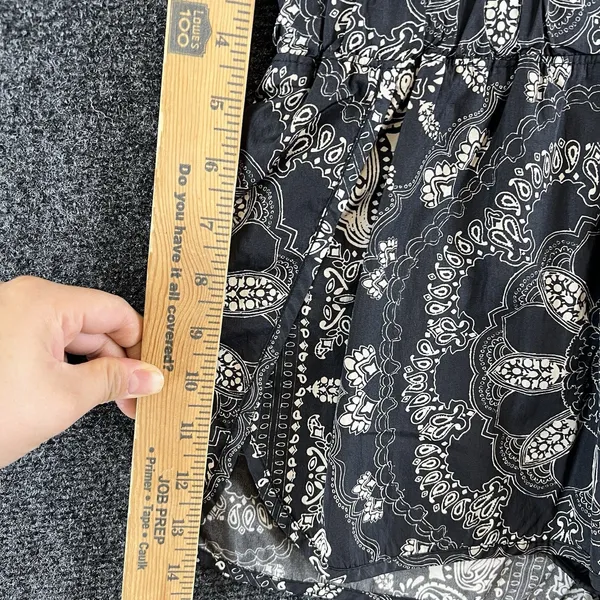 FP Movement Free People Bandana Paisley Running Athletic Shorts Black Cream L - Image 7