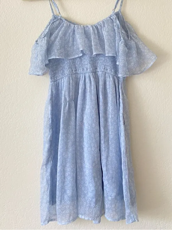 Abercrombie & Fitch Light Blue Floral Mini Dress - Image 2