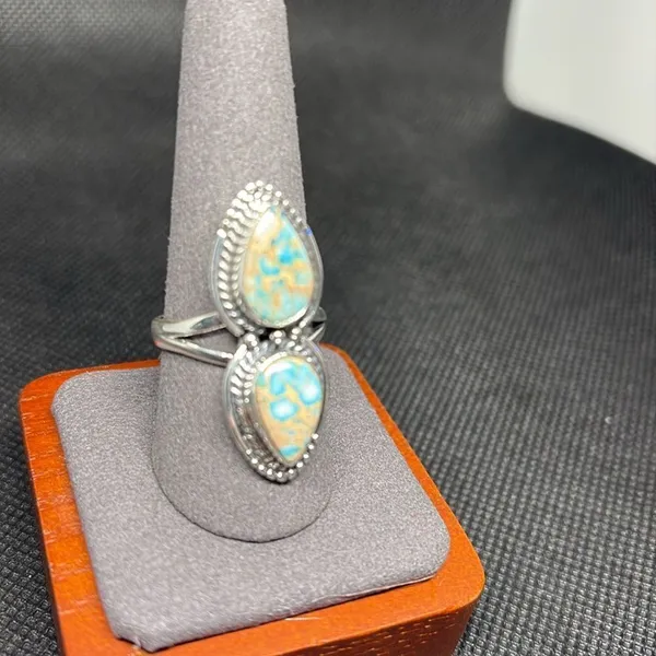 New Sea Sediment 925 sterling silver ring size 9.5 - Image 2