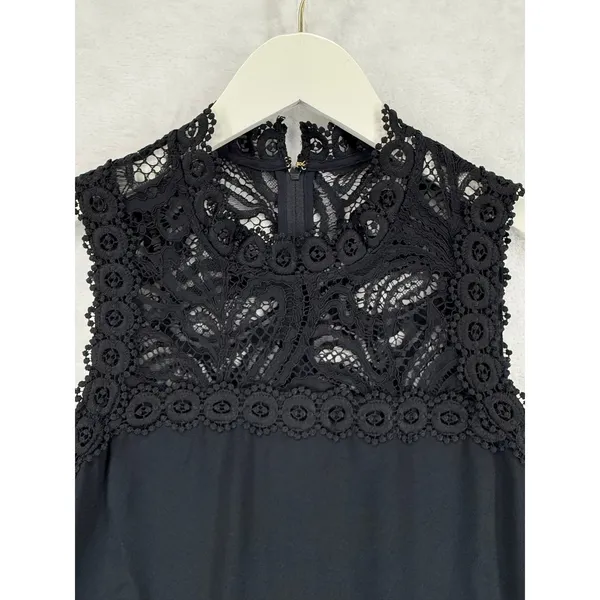 Lilly Pulitzer Harmon Shift Dress Onyx Black Lace High Neck 006345 Womens Size 0 - Image 7