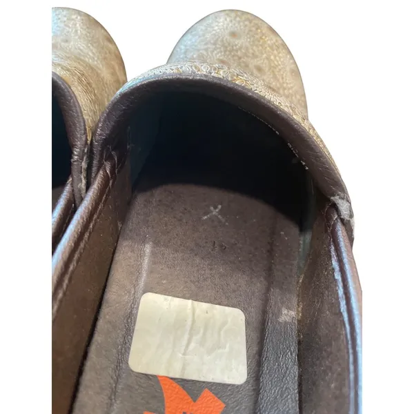 Dansko XP wms tan leather geometric nursing clogs shoes sz 41/10.5-11 SKU 9964 - Image 7