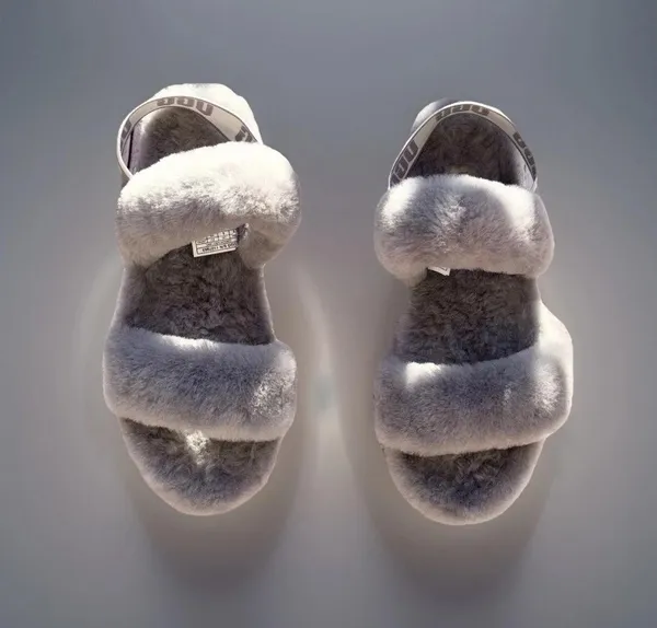 UGG oh yeah slides fuzzy wool Slippers 8 - Image 2