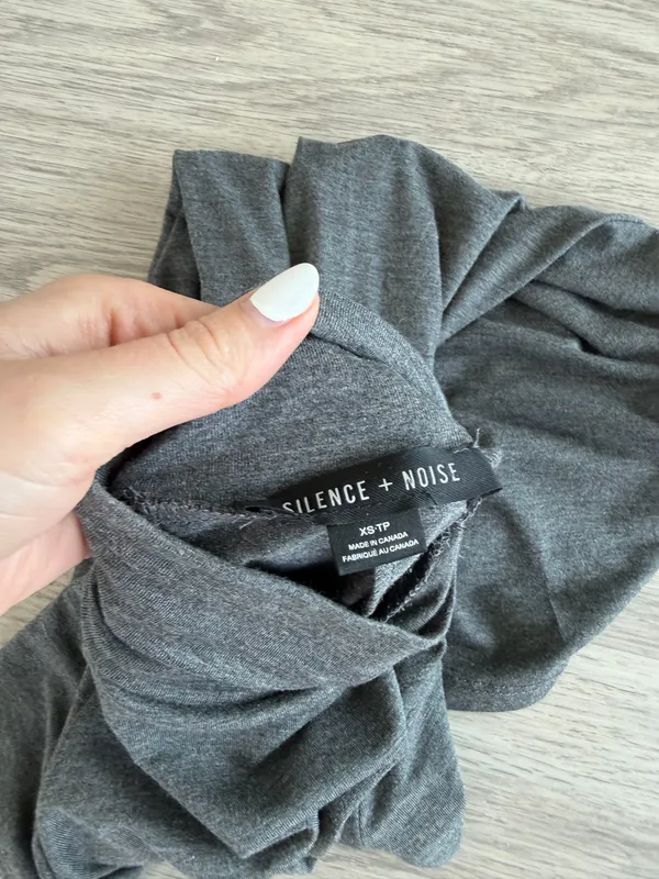 Silence and Noise Gray Mock neck mini dress - Image 4