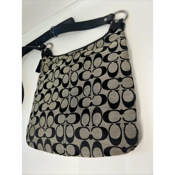 Coach Penelope F15513 Signature Y2K Turnlock Crossbody Shoulder Bag Black - Image 13