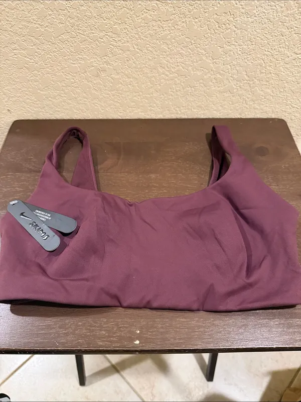 NIKE X SKIMS (G15) Matte Scoop Neck bra | Color Currant | Size MEDIUM - Image 9