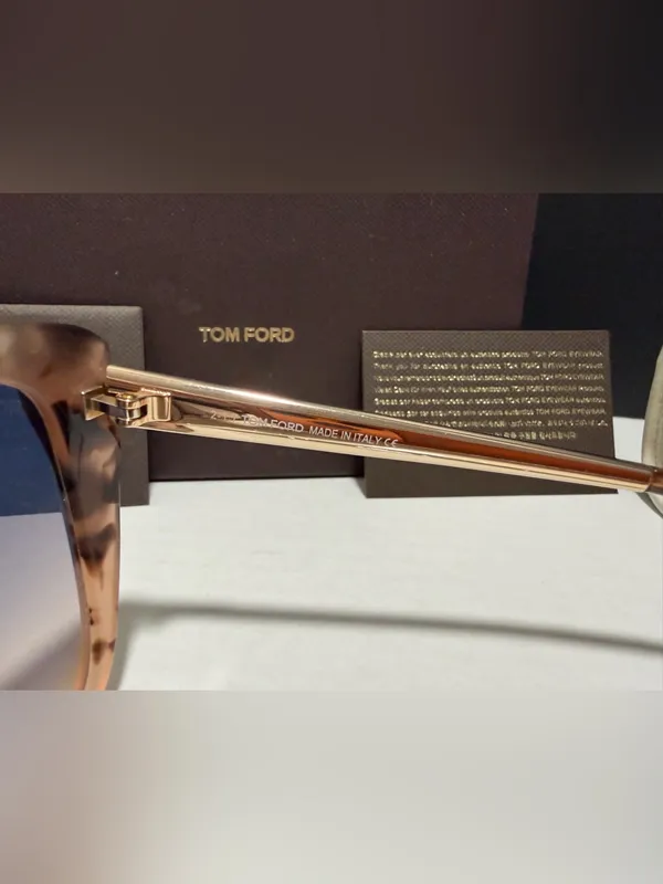 Tom Ford Reveka‎ Women's Tortoiseshell Frame Sunglasses with Gradient Lenses - Image 6