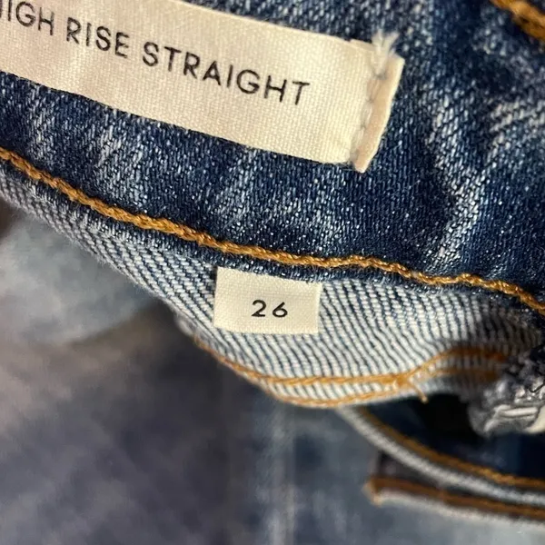 Denim Forum The Arlo High Rise Straight Jeans in Blue‎ Size 26 - Image 11