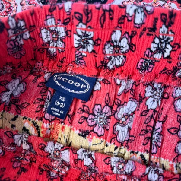 BOHO Patchwork Tiered‎ High Low Maxi Skirt Floral Ruffle Peasant Gypsy Size XS - Image 2