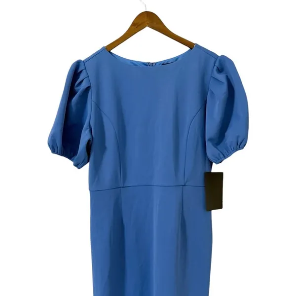 Lulus Simply Beloved Blue Puff Sleeve Bodycon Midi Dress size XXL NWT - Image 6