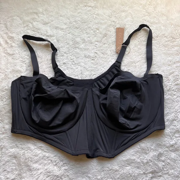 SKIMS Corset Bra Collection Balconette Bra Onyx Black CR-BRA-3240 Size 46D NWT - Image 2