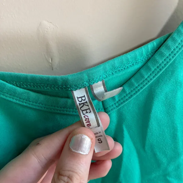 BKE turquoise green y2k camisole tank top sweetheart neckline women S extra long - Image 3