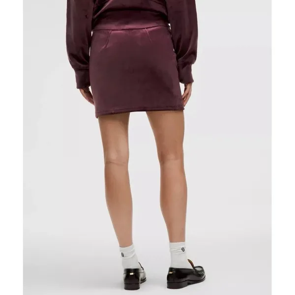 NWT Lululemon Scuba High-Rise Mini Skirt Velvet Garnet Tennis Women's Size Large - Image 2