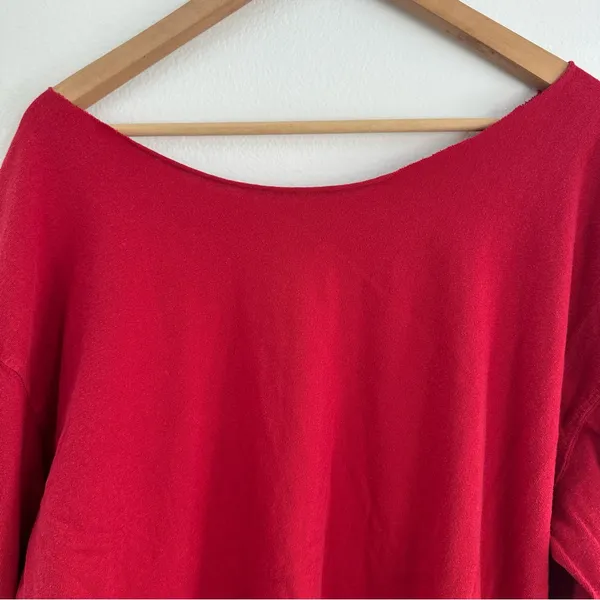 Carhartt red long-sleeve off the shoulder T-shirt - Image 5